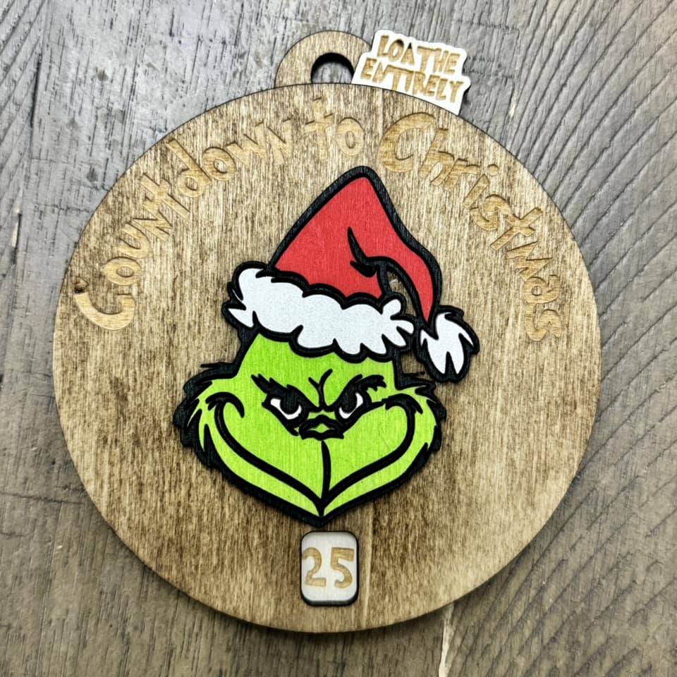 Mr Grump Christmas Countdown Ornament SVG
