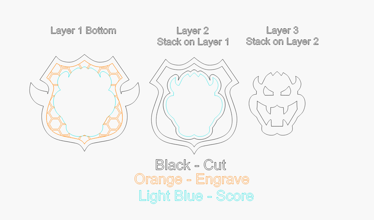 Bows Emblem Laser SVG