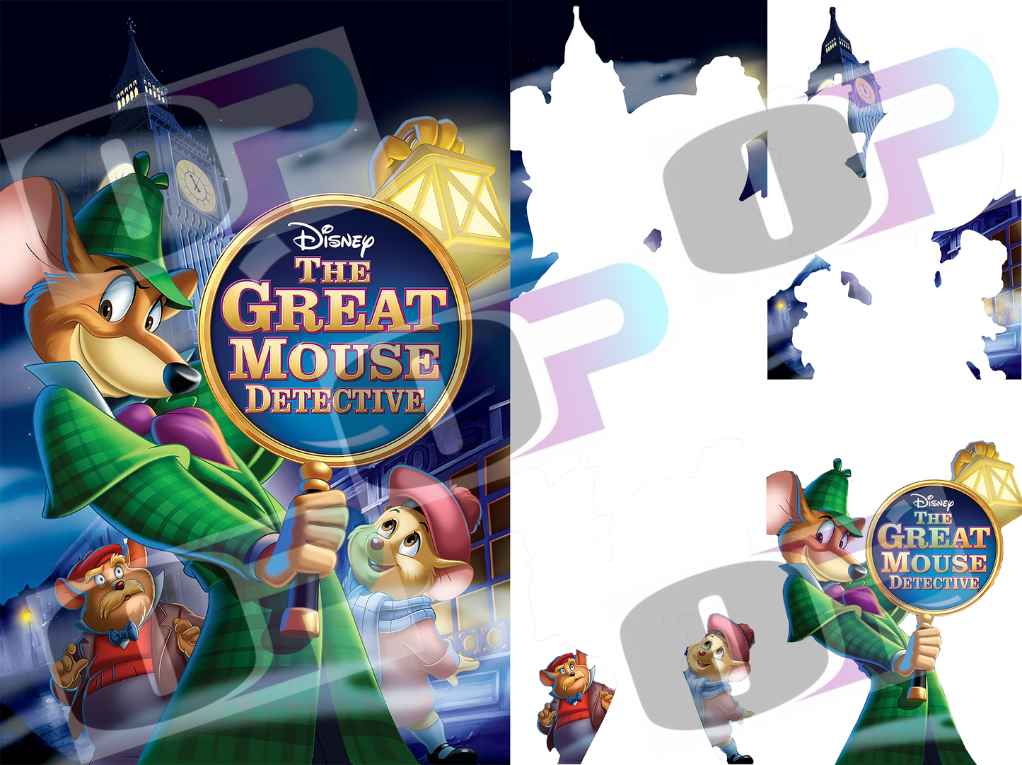 Detective Mouse Stacked Image Sublimation SUB