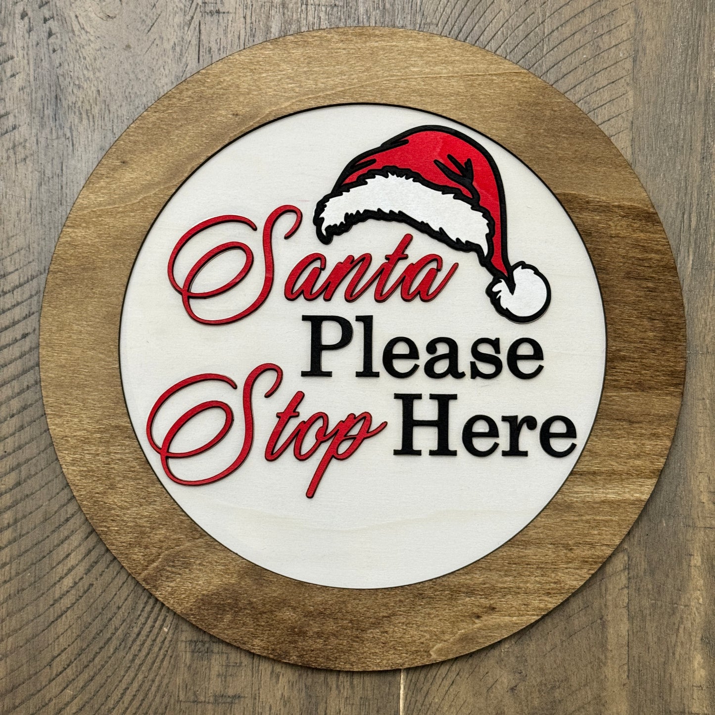Please Stop Here Stacked Sign SVG