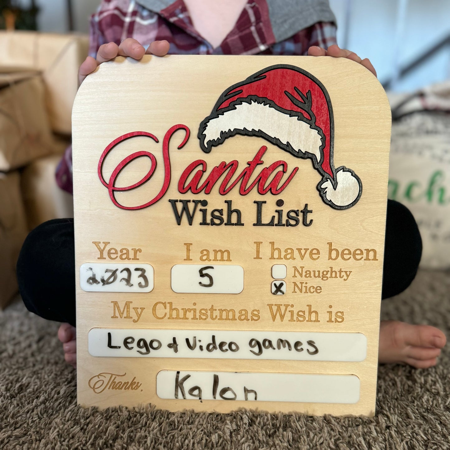 Santa Wish List SVG