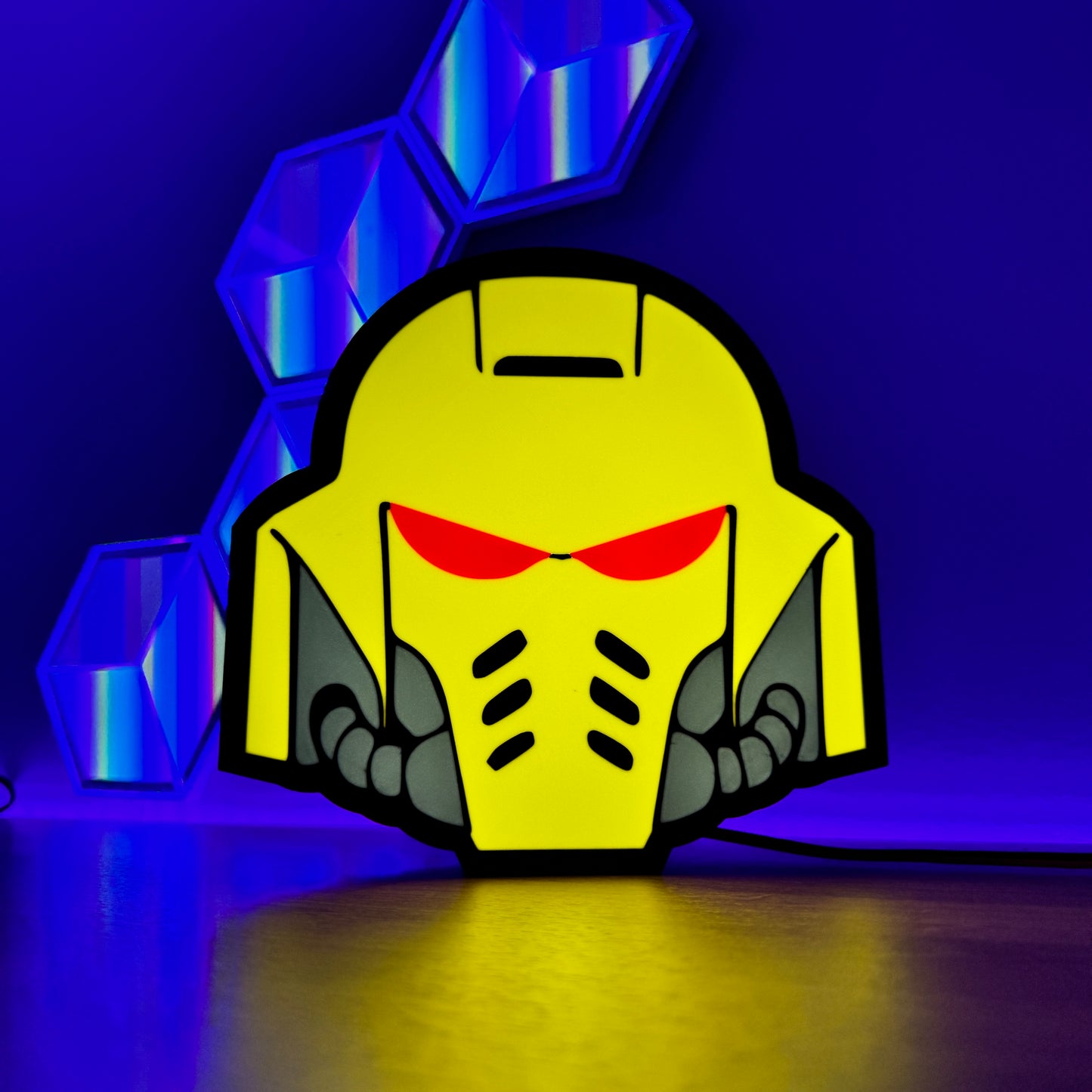 Hammer War Helmet Light Box STL