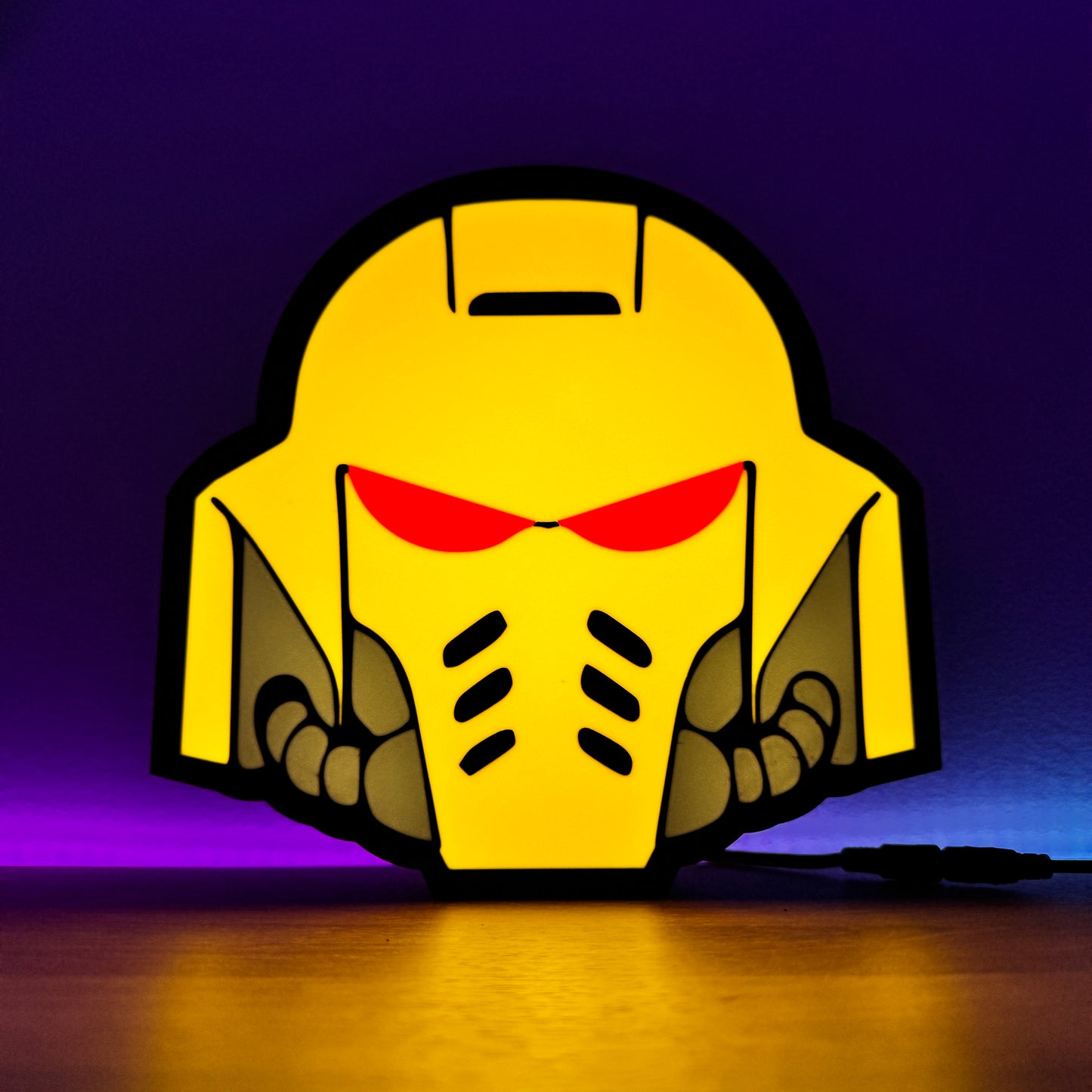 Hammer War Helmet Light Box STL