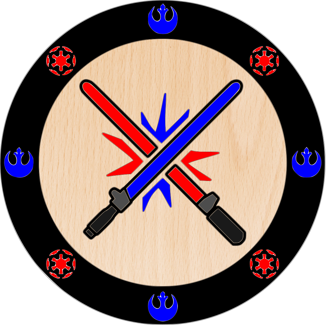Light Sword Stacked Sign SVG