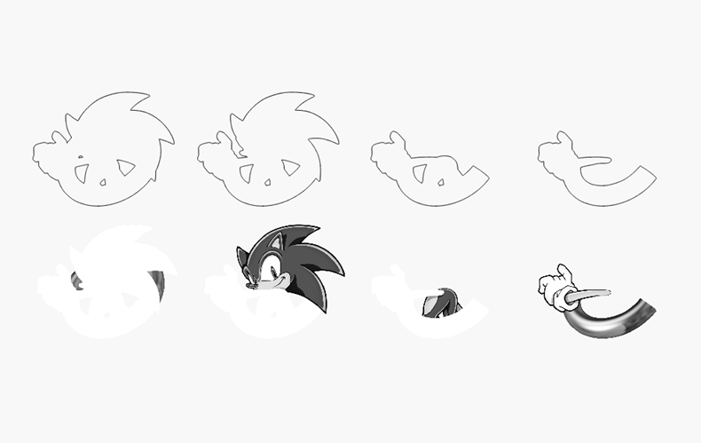 Fast Hedgehog Stacked Image Laser SVG