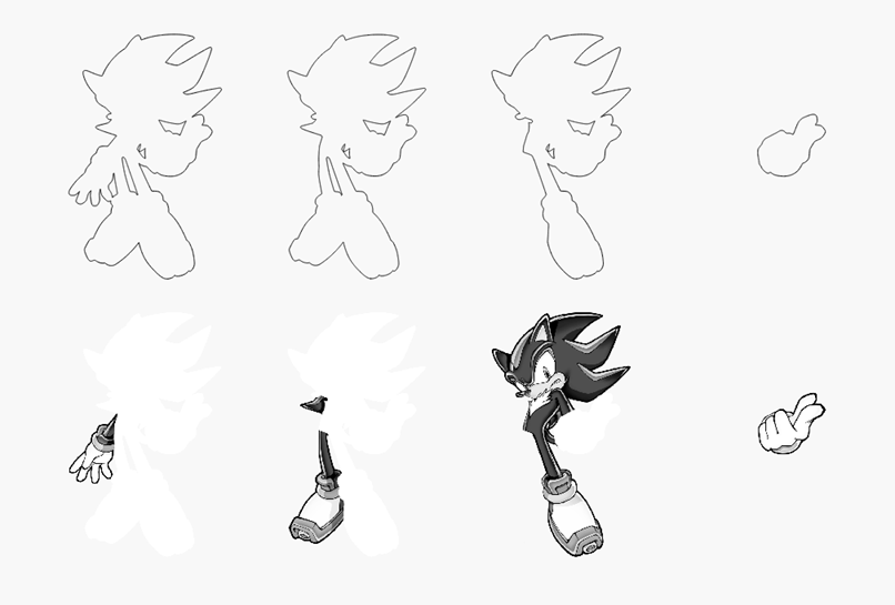 Shadow Stacked Image Laser SVG