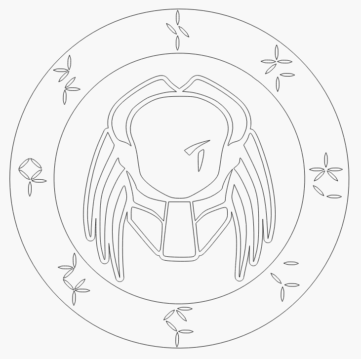 Predator Stacked Sign SVG