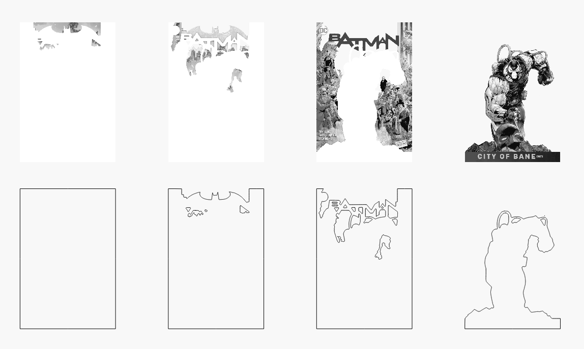 B.A.N.E. Stacked Comic Laser SVG