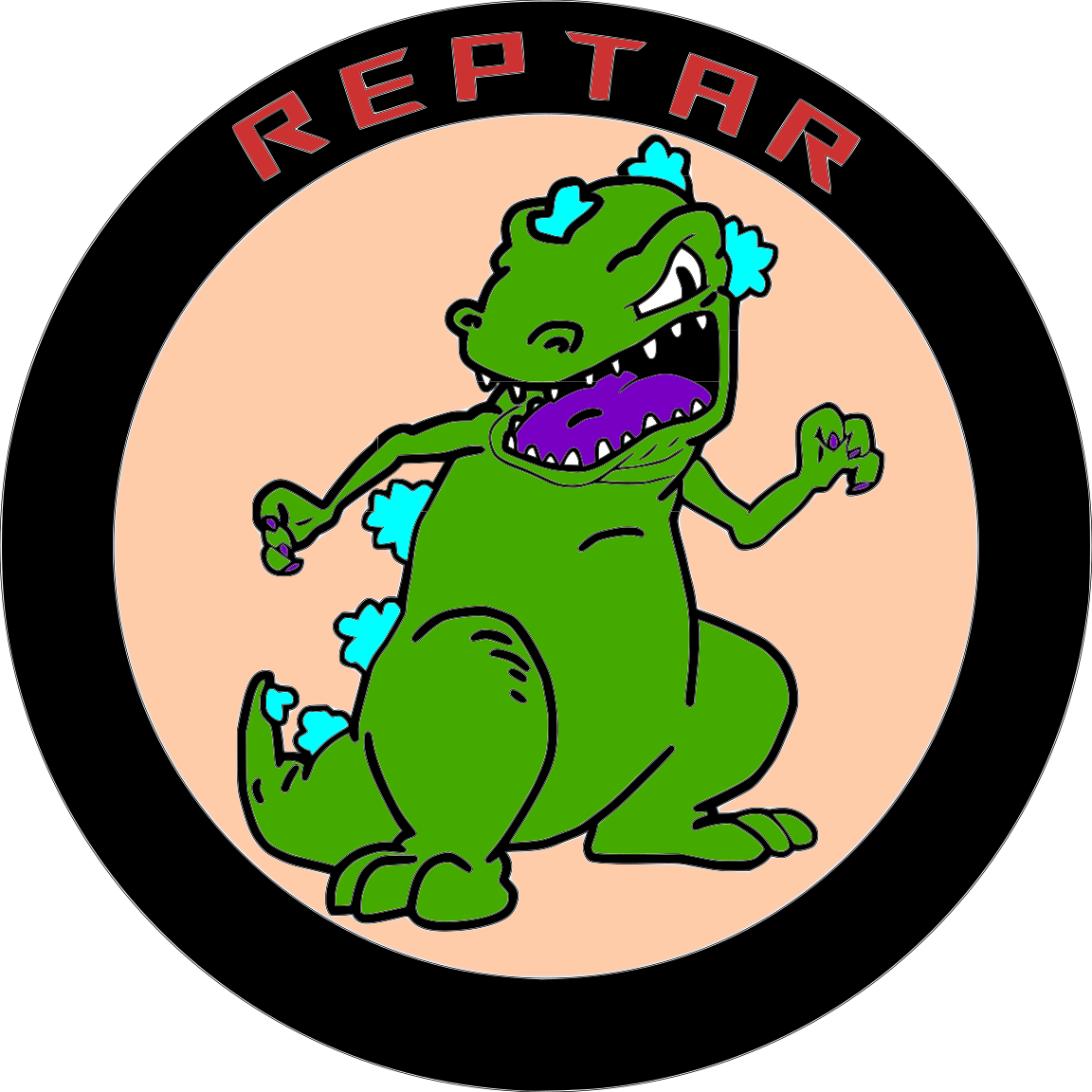 Rep Dino Stacked Sign Laser SVG