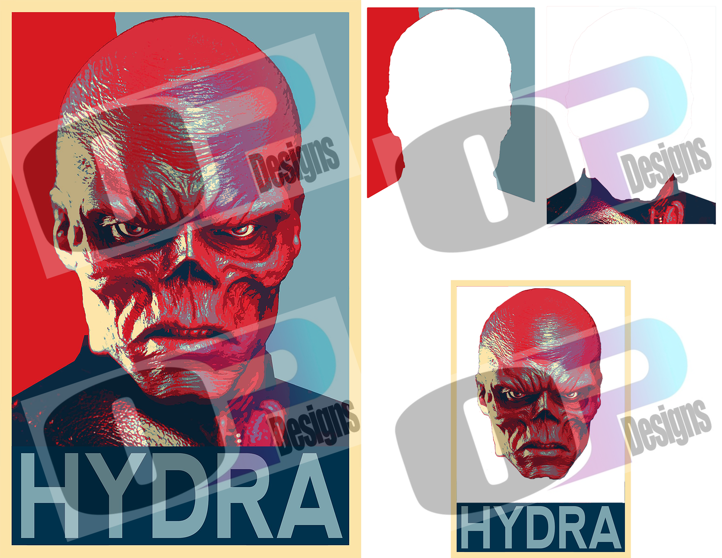 Skull Red Stacked Image Sublimation SUB