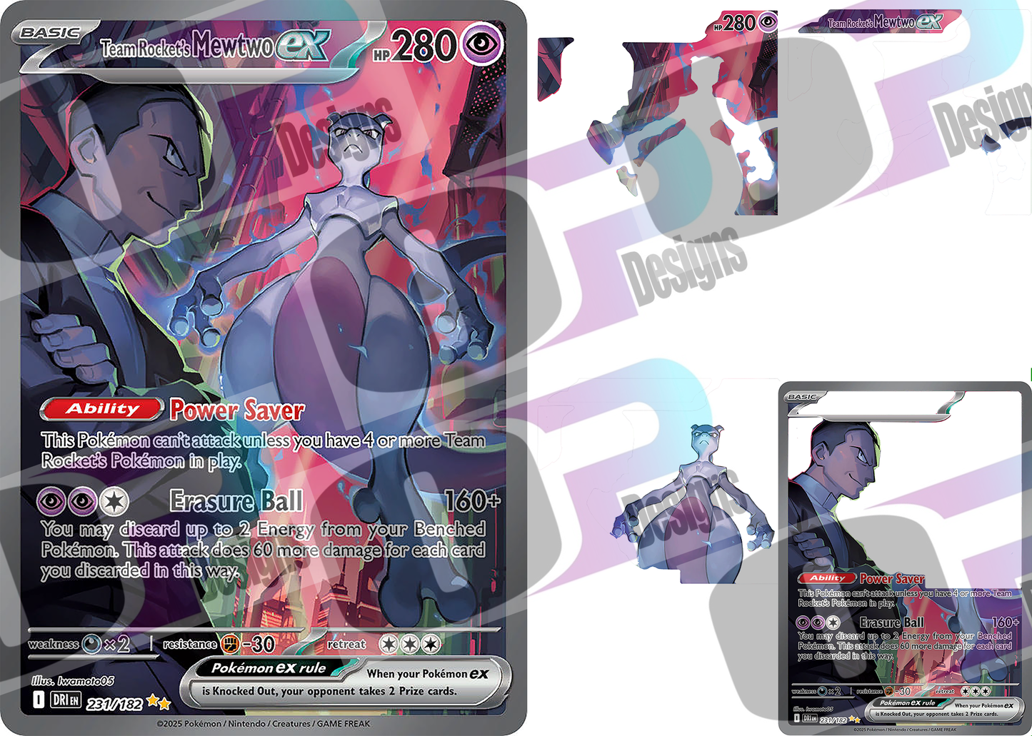 Rockets Mew2 Stacked Card Sublimation SUB
