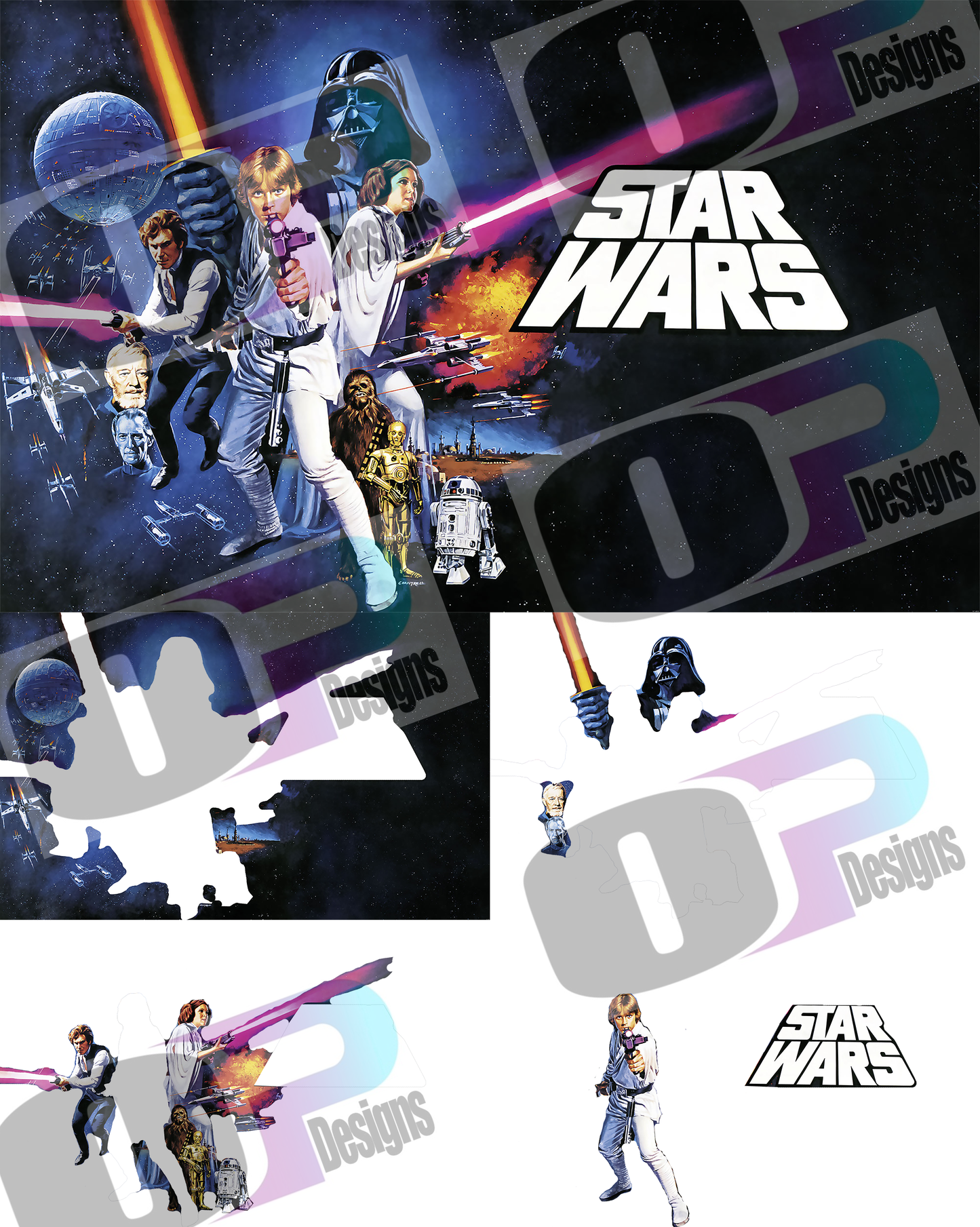 Wars Star Stacked Image Sublimation SUB