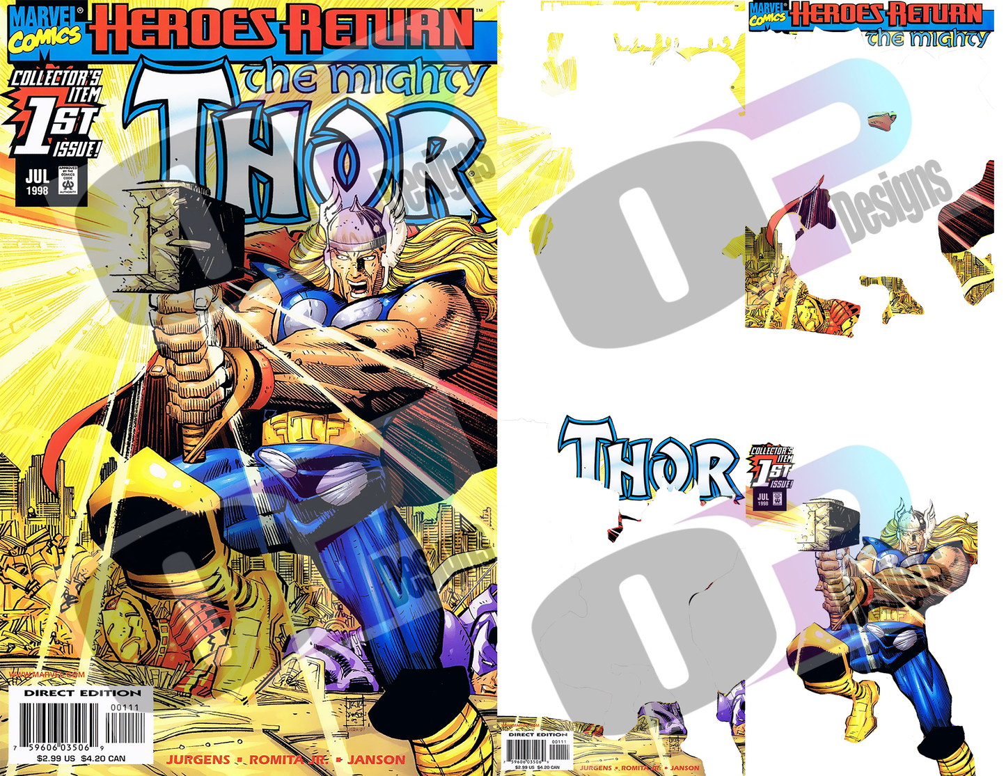 God of Thunder Stacked Cover Sublimation SUB