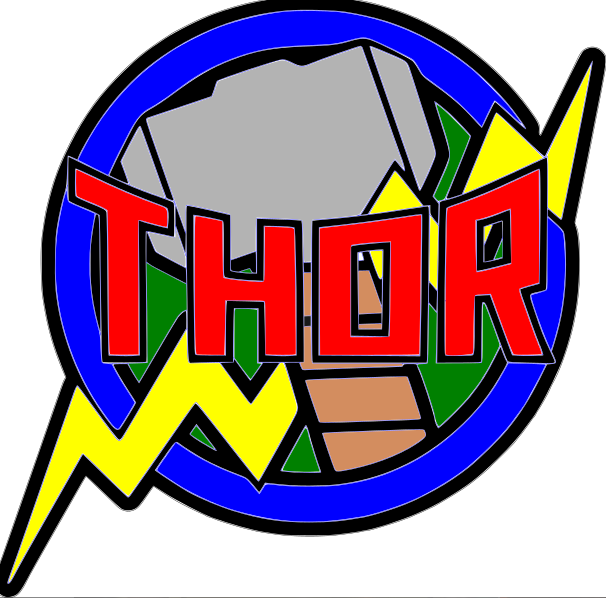 Thunder God Stacked Sign Laser SVG