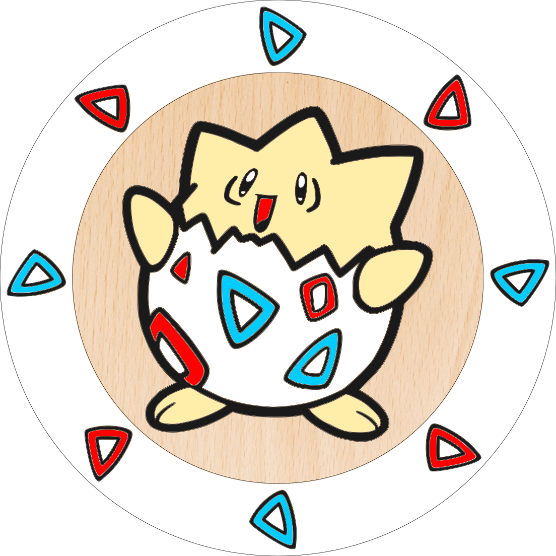 Togi Stacked Sign Laser SVG