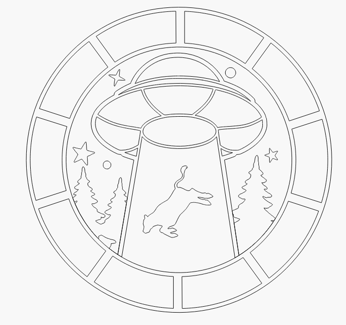 UFO Stacked Sign SVG