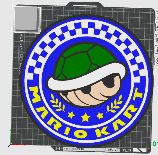 Turtle Shell Race Emblem Light Box STL