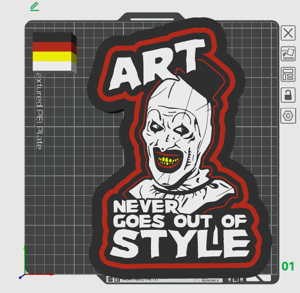 Art Clown Light Box STL