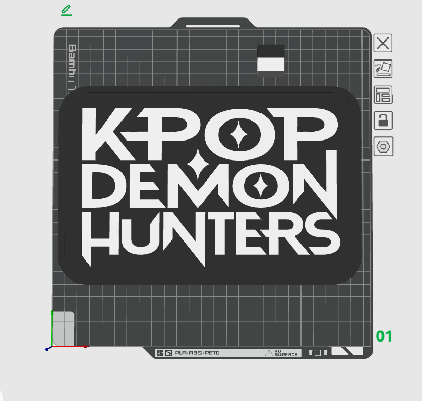 Pop K Logo Light Box STL