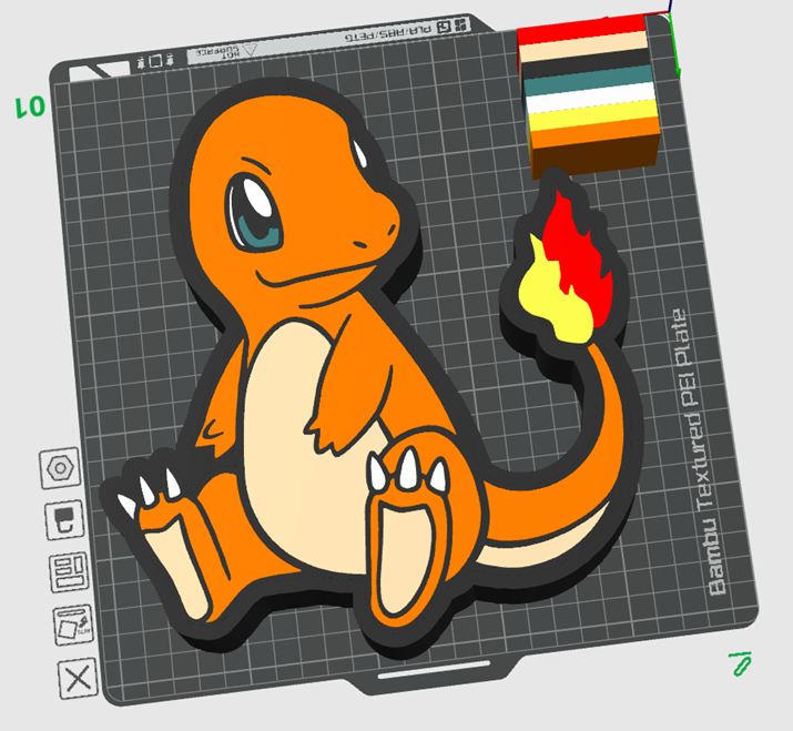 Char Sitting Light Box STL