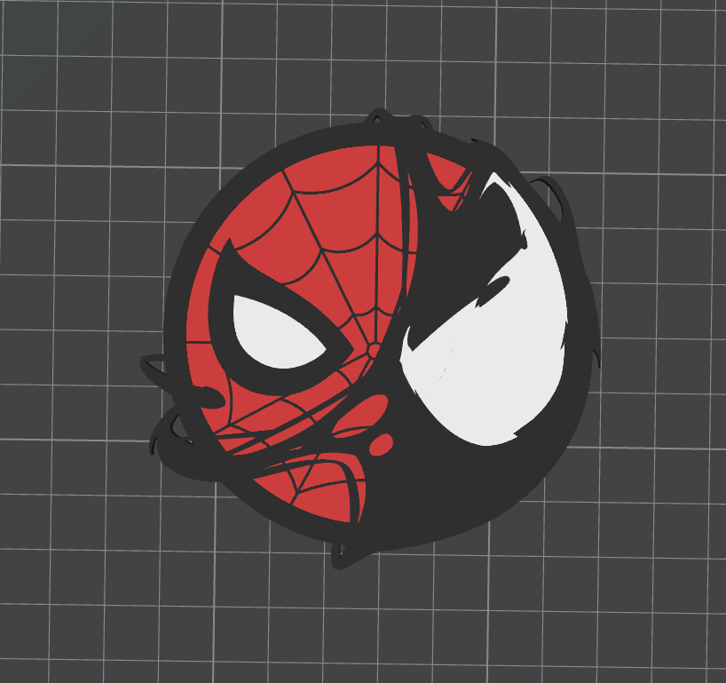 Spidey-Symbiote Magnet STL