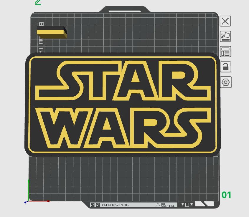 Wars Stars Light Box STL