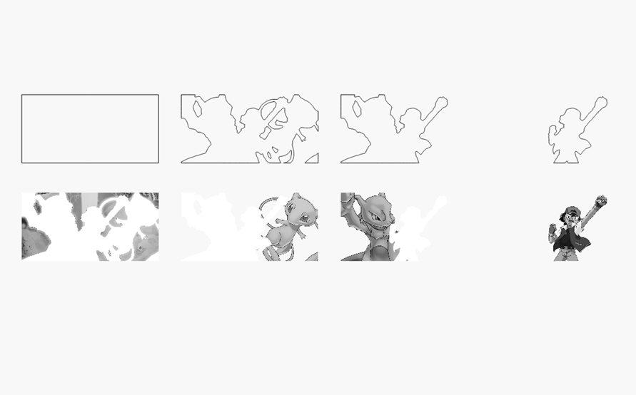 Poke Movie Stacked Cover Laser SVG