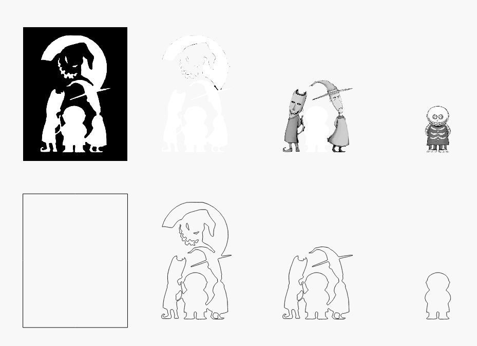 Tricksters 1 Stacked Image Laser SVG