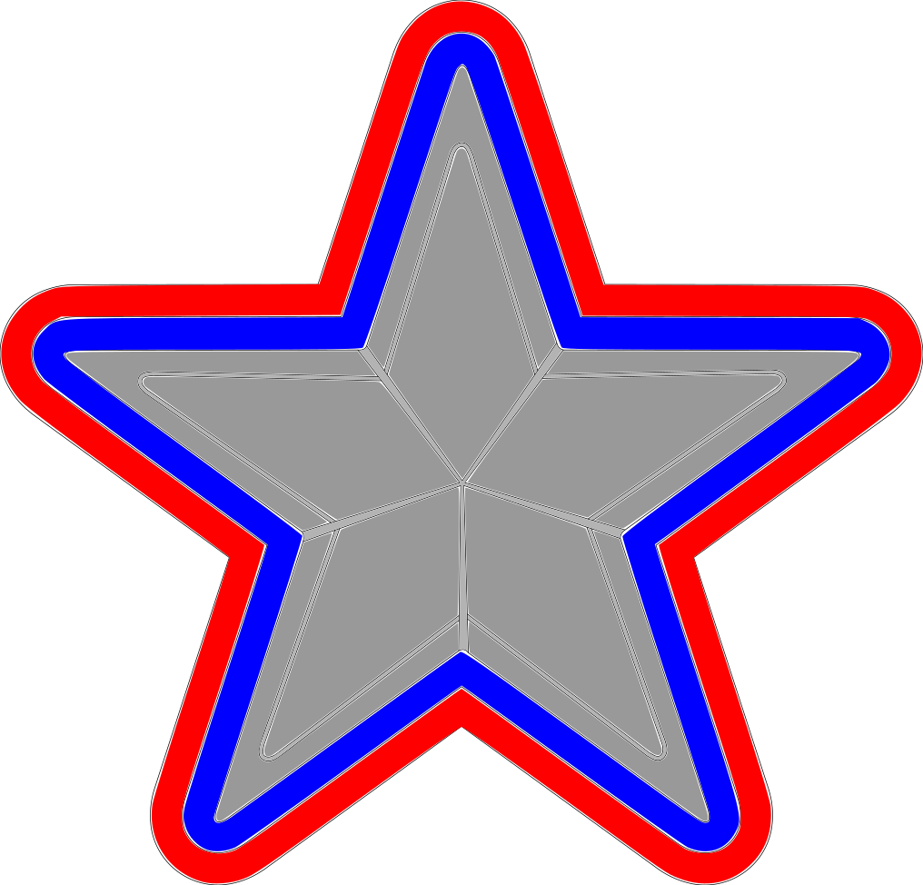 Cap Star Stacked Sign Laser SVG