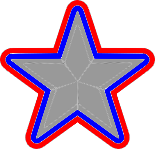 Cap Star Stacked Sign Laser SVG