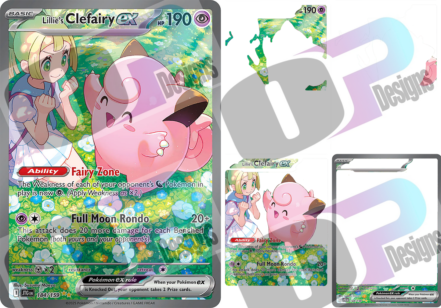 Clefair EX Stacked Card Sublimation SUB