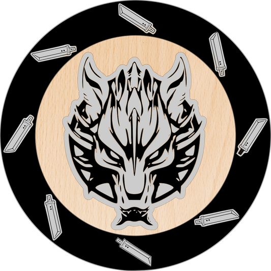 Cloud Wolf Stacked Sign SVG