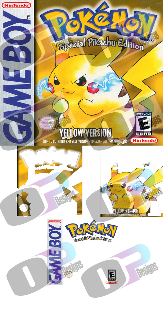 Poke Yellow Game Cover Sublimation SUB