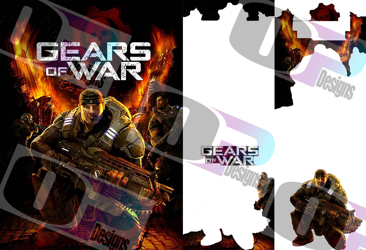 War Gears Stacked Image Sublimation SUB