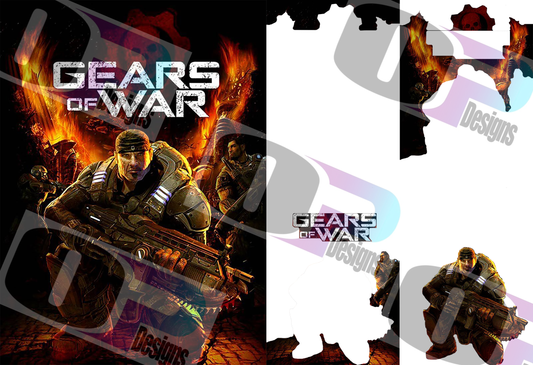 War Gears Stacked Image Sublimation SUB