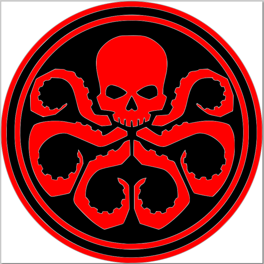 Hydra Skull Logo Laser SVG