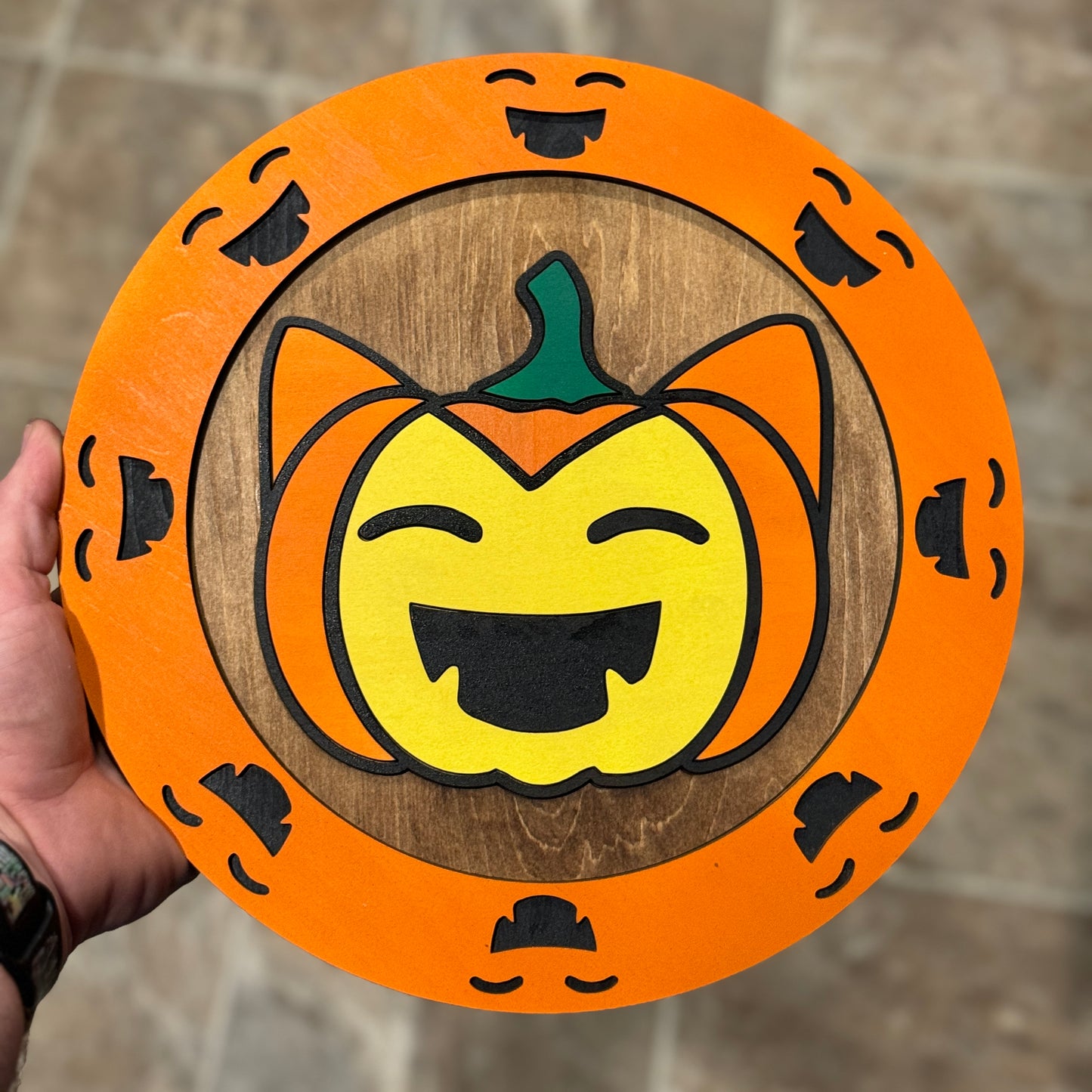 Snore Pumpkin Stacked Sign SVG