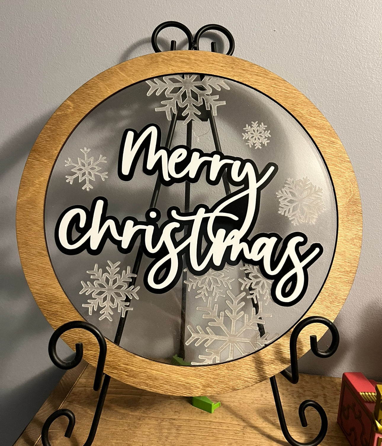 Merry Christmas Snowflake Sign SVG