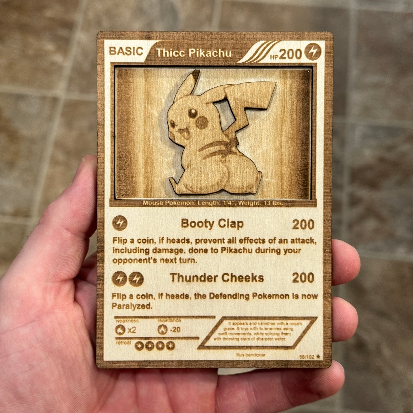 Thic Pika Card SVG