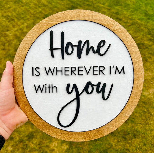 Home With You Sign SVG