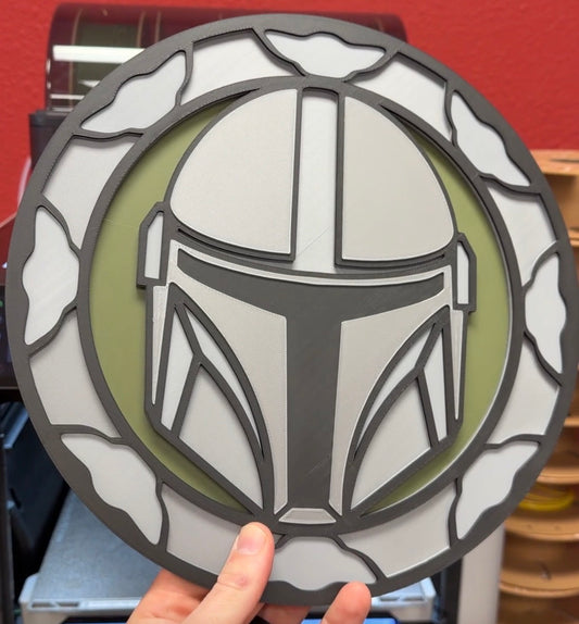 Mando 3D Stacked Sign STL