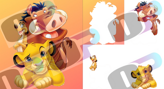 King Lion Stacked Image Sublimation SUB