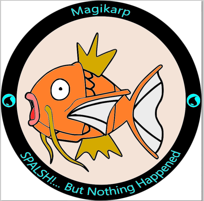 Magik Carp Stacked Sign Laser SVG