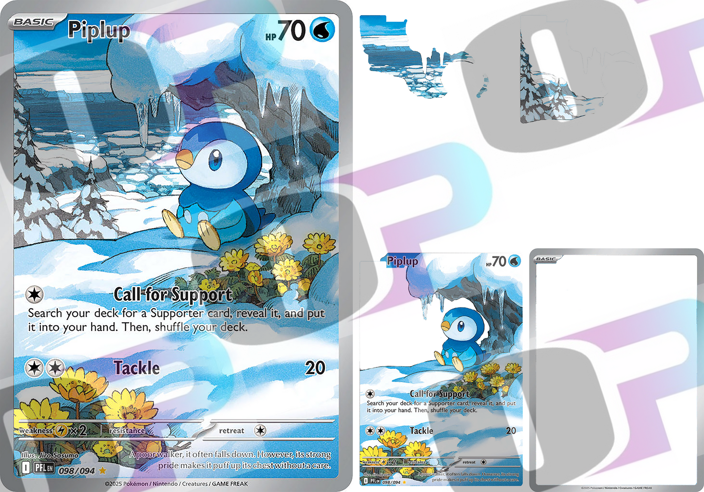 Pip Lup Stacked Card Sublimation SUB