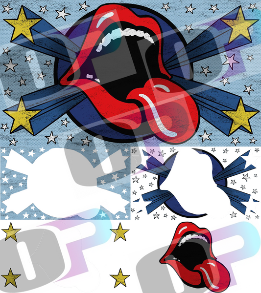 Roll Stones Stacked Image Sublimation SUB