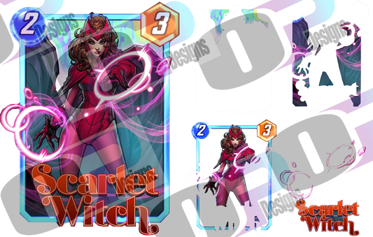 Red Witch Stacked Card Sublimation SUB