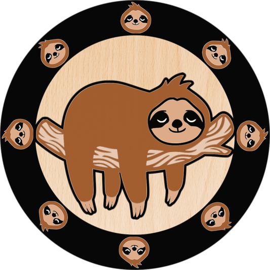 Sloth Stacked Sign SVG