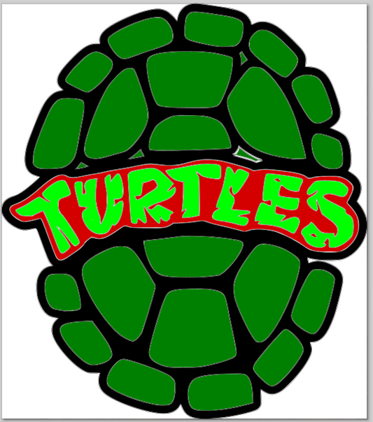 Turtle Shell Stacked Sign Laser SVG