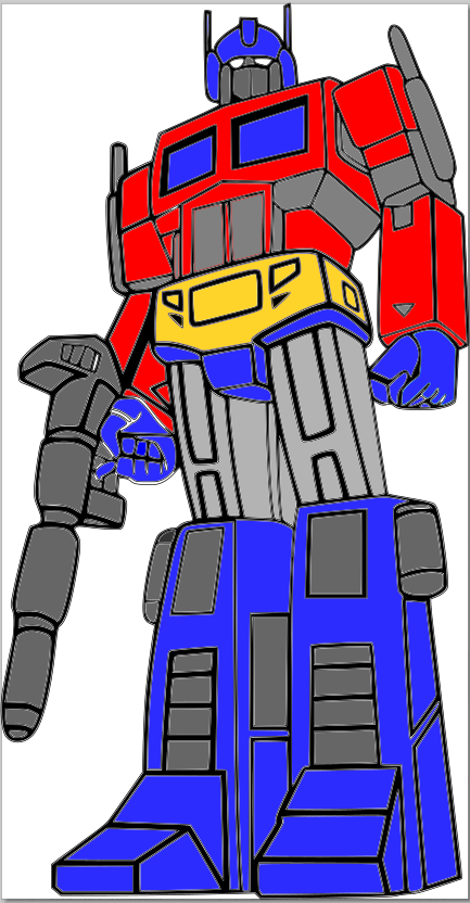 Optimus Truck Stacked Sign Laser SVG