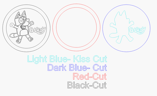 Blue Dog Stacked Sign Collection SVG